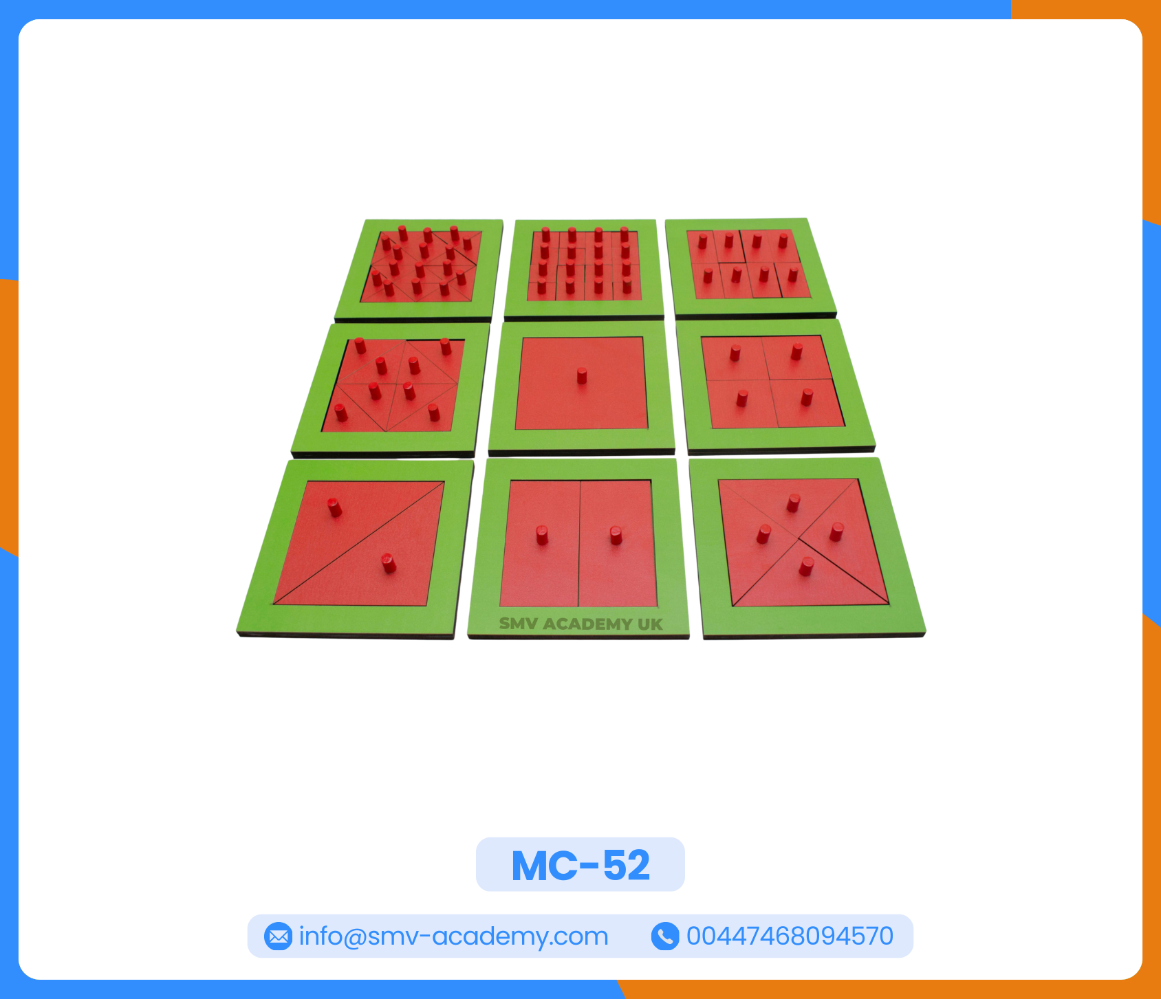 كسور المربع - Wooden Square Fractions
